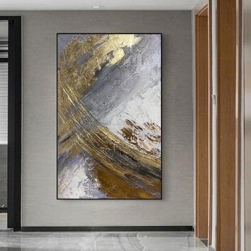 gray Gold 03 wall decor Oil Paintings